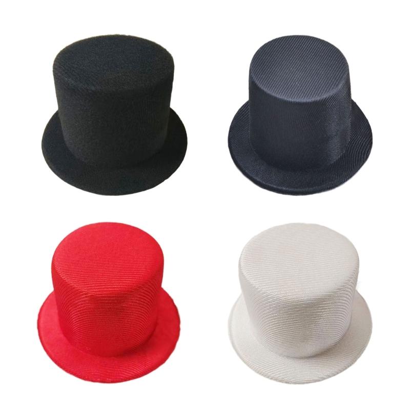 Set of 2 Classical Doll Party Hat For Figures Waterproof Easy Clean Design Top Hat Costume