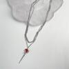 Xiaohongshu-Inspired Rose Scepter Necklace: Women's Chic, Sweet & Cool Dark Series