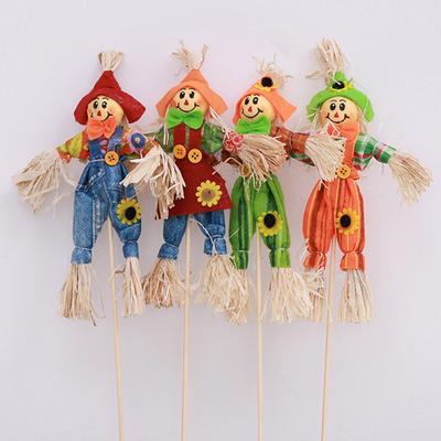 Kleine Herbsternte Vogelscheuche Dekoration für Garten Haus Hof Halloween Dekor