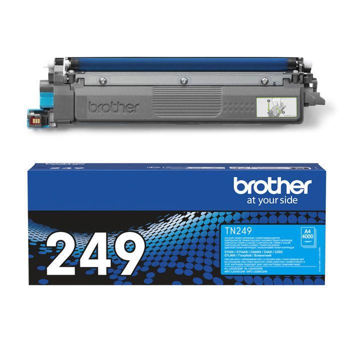 Toner trés haute capacité - BROTHER - TN249C - Cyan - 4000 pages