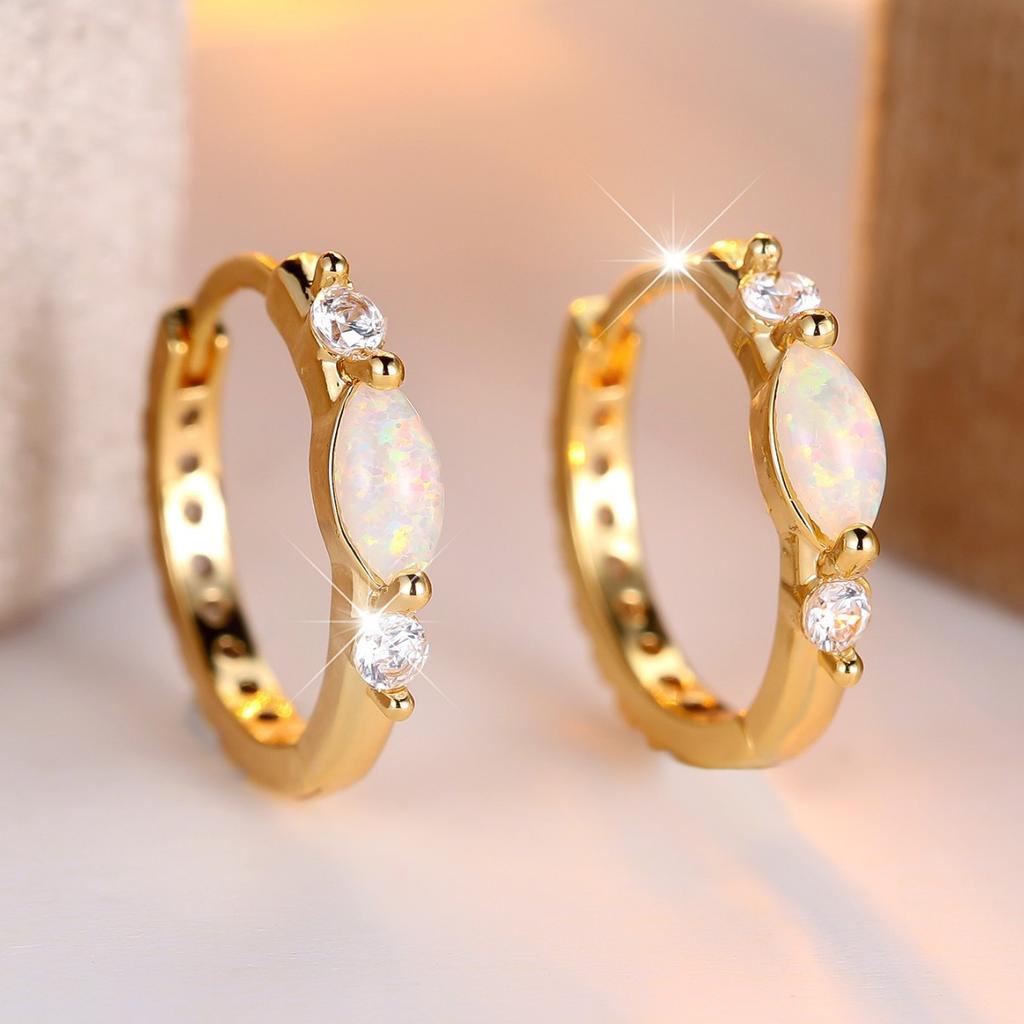 Ma Yan Bai Micro Inlaid Zircon Simple Ear Buckle Versatile Small and Popular Light Luxury Micro Personality