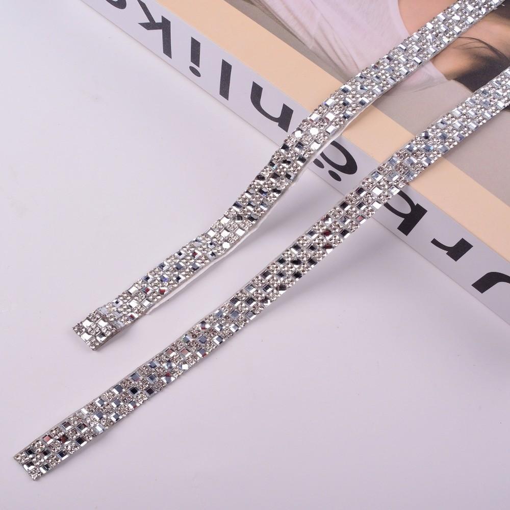 Sticky Back Rhinestone Self Adhesive Crystal Strip White Crystal DIY Crystal Rhinestone Rhinestone Tape Shoes Bag Decor