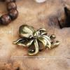 Vintage Alloy Octopus Figurine Textured Finish Lifelike Design Home Office Decor