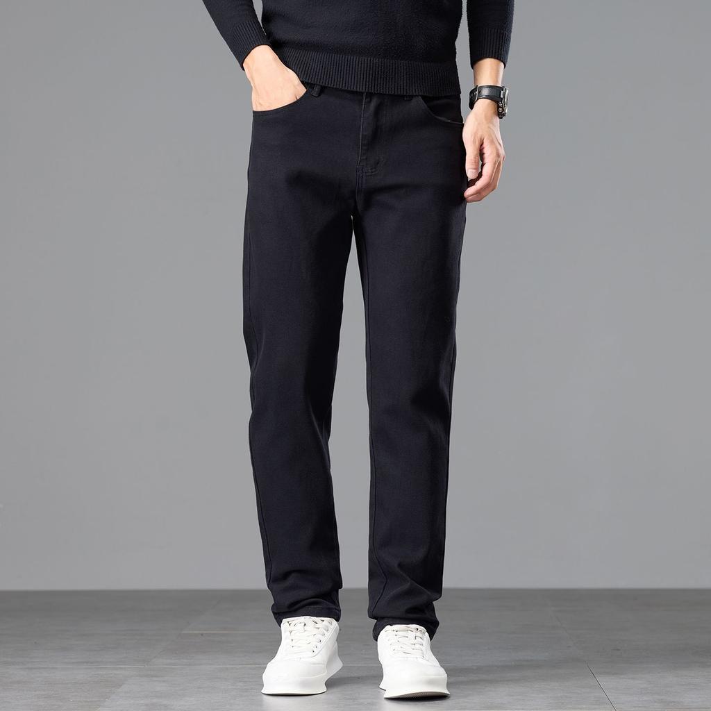Autumn New Four-season Multi-color European Large Size Retro Blue Small Straight Jeans Men's Very Light Pants