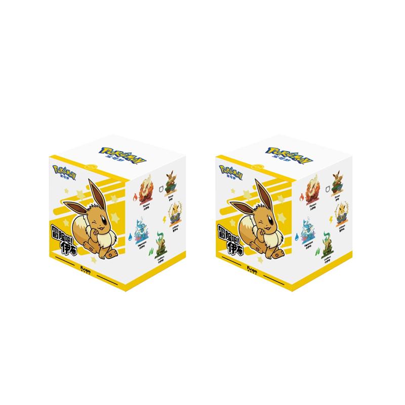 Hot Bandai Pokemon Anime Funism Original Adventure Eevee Family Blind Box Action Figure Jolteon Sylveon Collection Kids Toy Gift