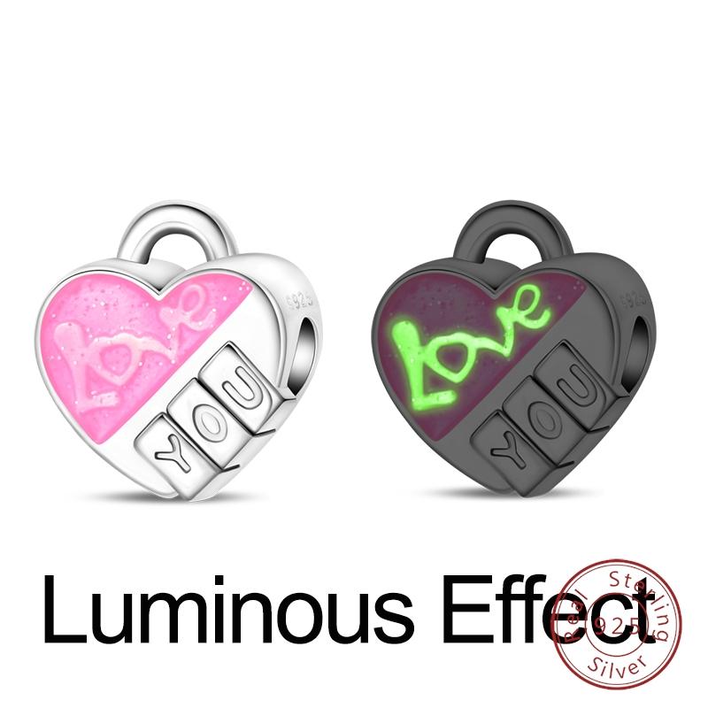 Original Luminous Charms Copper Fixed Clamp Beads Flower Fairy New Year'S Pendant Fit Bracelet Women Jewelry Gifts