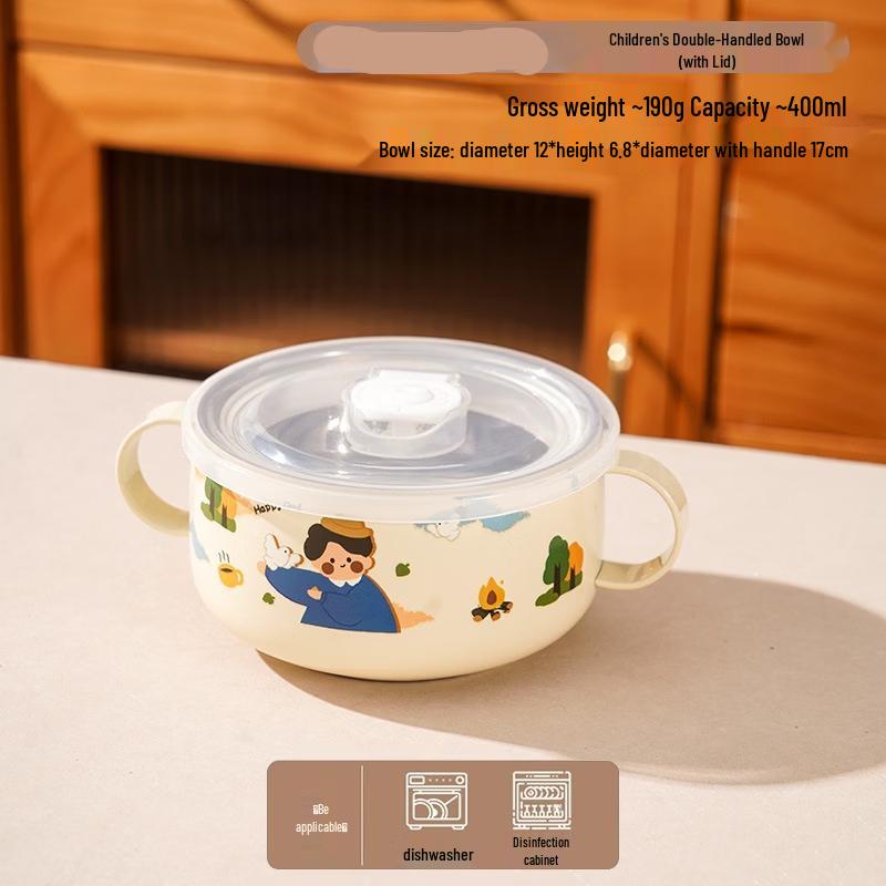 ZISIZ 316L Cartoon Anti-Scald Bowl