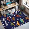 Custom Name Dinosaur Printed Carpet,Rug for Office Chair Living Room Bedroom Kitchen Room Decor Gifts.