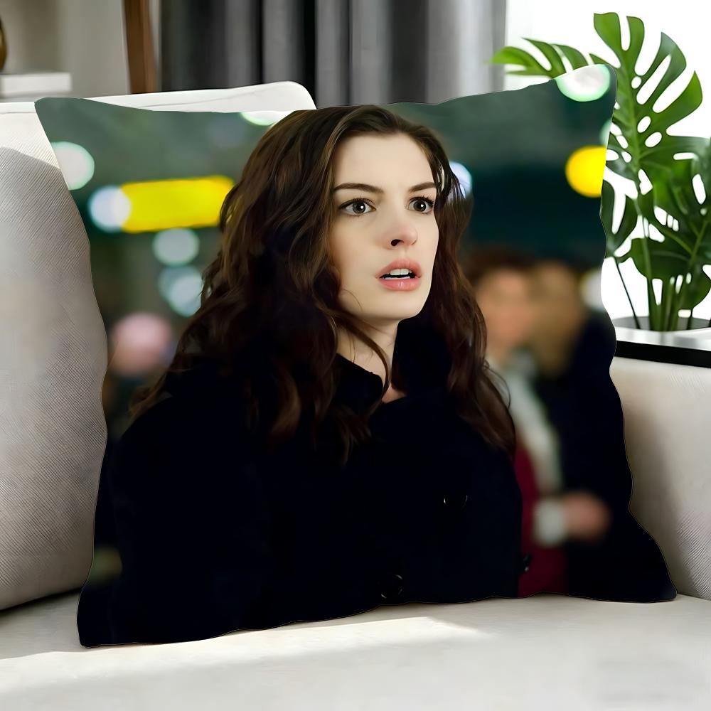 movie Anne Hathaway Cushion Cover Cushion Cover Set Pcs x x x Pillowcase Decorative Sofa Home Decor