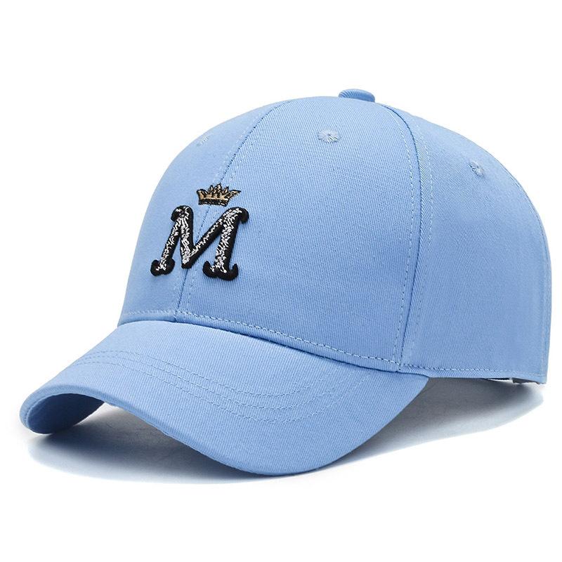 Hat M Standard Embroidered Baseball Cap Korean Fashion Simple Hat Short Brim Sun Hat, Sunshade Sun Protection Hat Equestrian Hat Tide