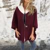 Damen Herbst und Winter Casual Loose Zipper Stehkragen Jacke Jacke