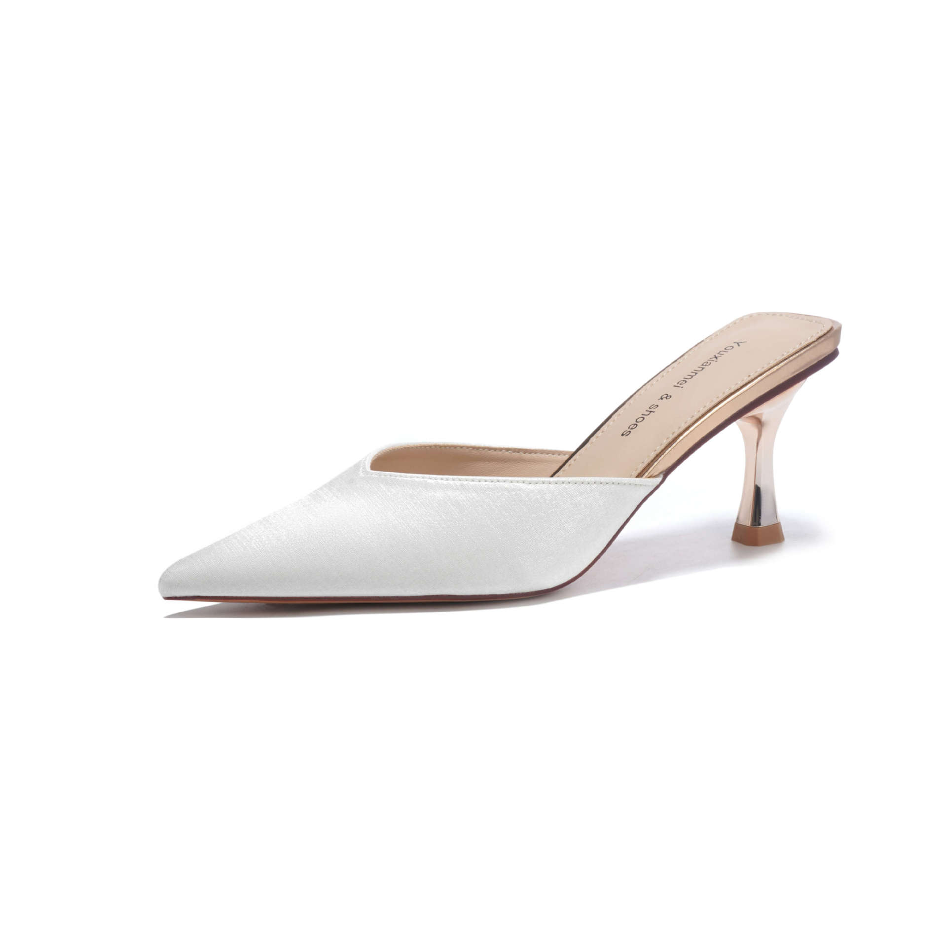 New bag head sandals half-drag women s high-heeled commuter shoes pointed slippers shoes women s fashion single shoes 34 3800₽