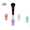Toothbrush Holder for Glass Surface 2PCS Fish Shape with Strong Suction Cup Hygienic Soft Silicone Quick Drain Bathroom Organizer