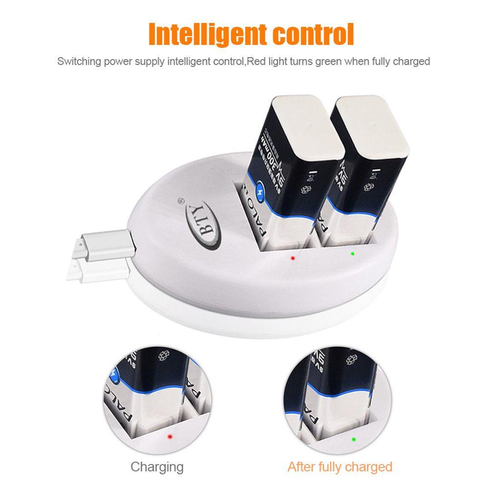 Universal Portable Rechargeable Intelligent Battery Charger 2 Slot Adapter Fast Charging Dock