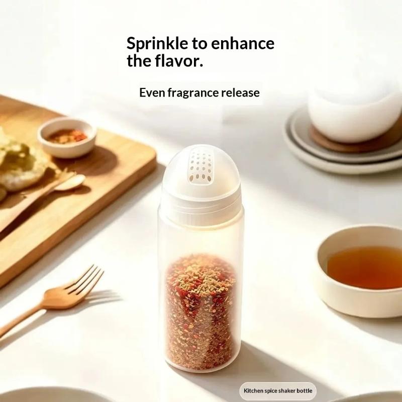 Plastic Spice Jar With Shaker Lids 400/600ml Leakproof Seasoning Container for Home Kitchen Daily Storage