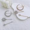 3pcs Glittering Star Moon Rhinestones Hair Clip Metal Hairpins for Bridal Wedding Party Women Girls Hair Accessories