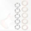 5 Pcs Metal Electric Guitar and Bass Jack Socket Replacement Nuts with Washers Set(M8)