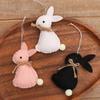 Felt Easter Rabbit Ornaments Cartoon Bunny Craft Decor With Ropes Spring Bunny Party DIY Tree Hanging Decorations