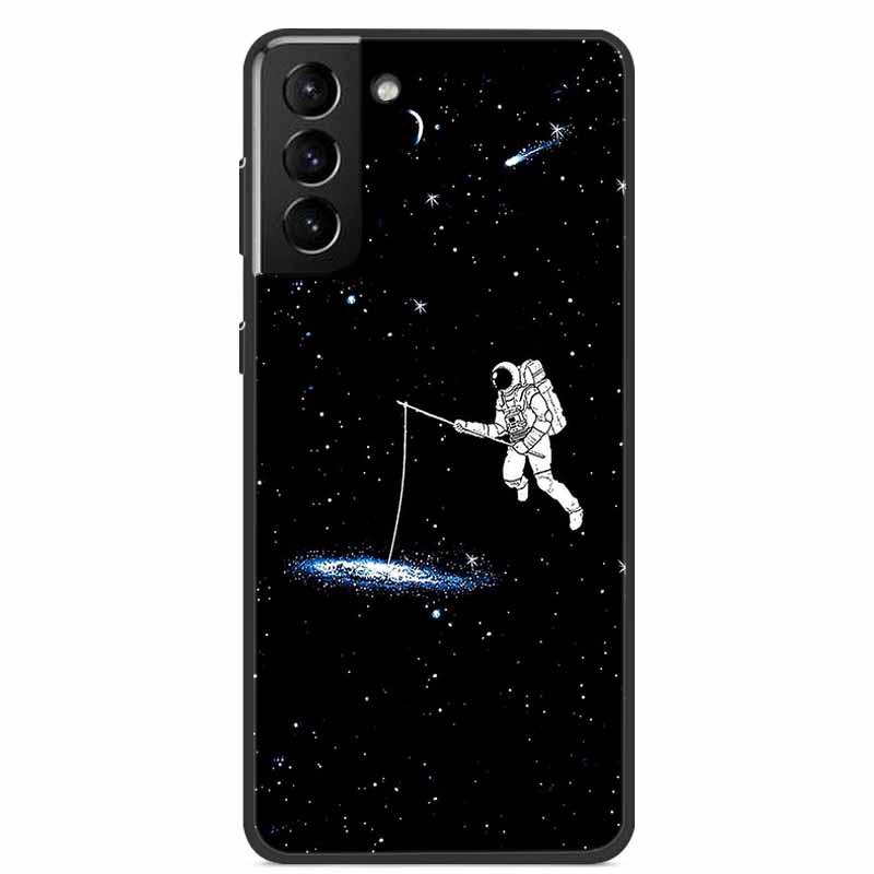 For Samsung S22 Case Wolf Lion Cat Black Silicone Soft Back Cover Case For Samsung Galaxy S21 FE S22 Ultra Phone Case S 22 Funda