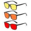 Retro Square-Frame Anti-Blue Light Glasses Orange/Red Lenses Classic Driving Night Vision Eyewear Eye Protection Eyeglasses
