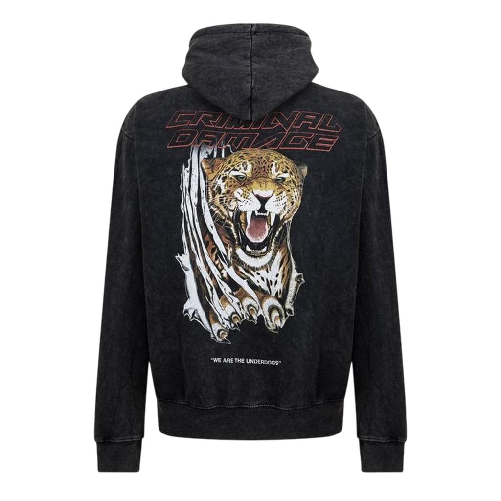 Criminal Damage Mens Underdog Hooded Drawstring Hoodie