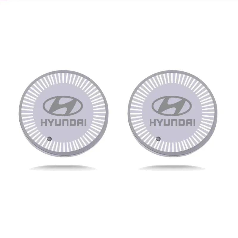 Accessories for Hyundai IX25 I10 Accent Solaris Verna Tucson Santa Fe Kona Elantra Sonata Car Coaster Light Water Cup Holder AH4