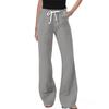 Women's Slant Pocket Elastic Waist Casual Cotton And Linen Trousers