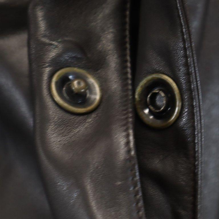 BURBERRY Leather coat Black series Men's Used