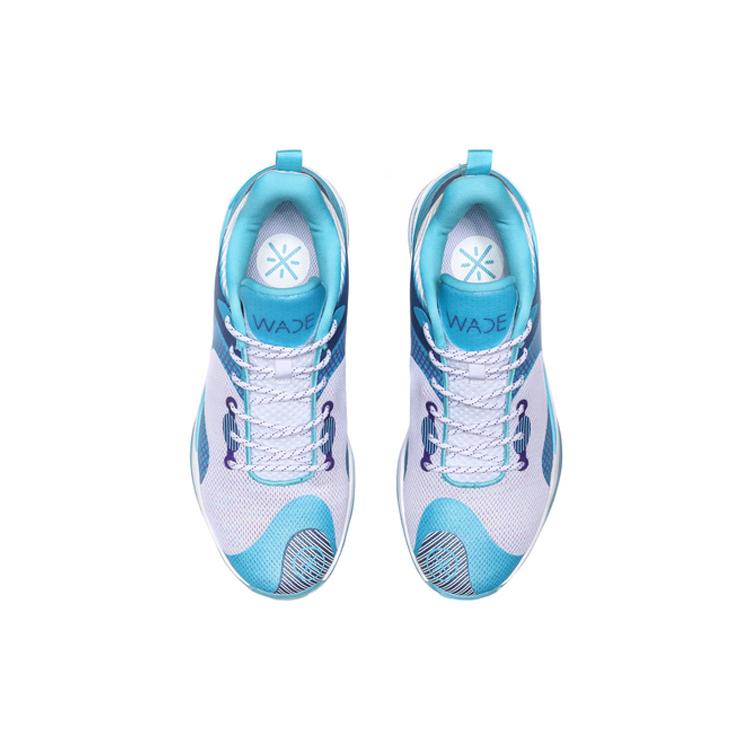 New LiNing Shock Absorbers Rebound Low Top Basketball Shoes Men's Blue White ABAQ061-1