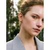 Yhpup Stainless Steel Metal Star Hollow Thick Small Stud Earrings for Women Versatile Daily Recommend Jewelry Gift PVD Plated