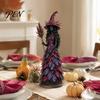 Gothic Shelf Accent Autumn Witch Figurine Statue, Resin Halloween Fall Tabletop Decor, for Home Ornament Mantel Fireplace Desk Tiered Tray Harvest