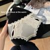 Bragas Sexys de Encaje Satinado de Lujo Ligero para Mujer, Estilo Puro Deseo, Malla Hueca, Entrepierna Antibacteriana Transpirable