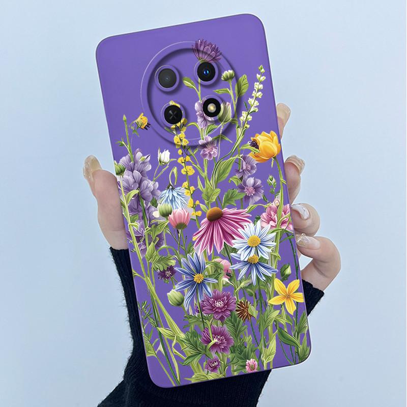 Case For Huawei Nova 14i Phone Case Coque Simplicity Oil Painting Flowers Silicone Soft Back Cover For Huawei Nova14i 14 I Funda