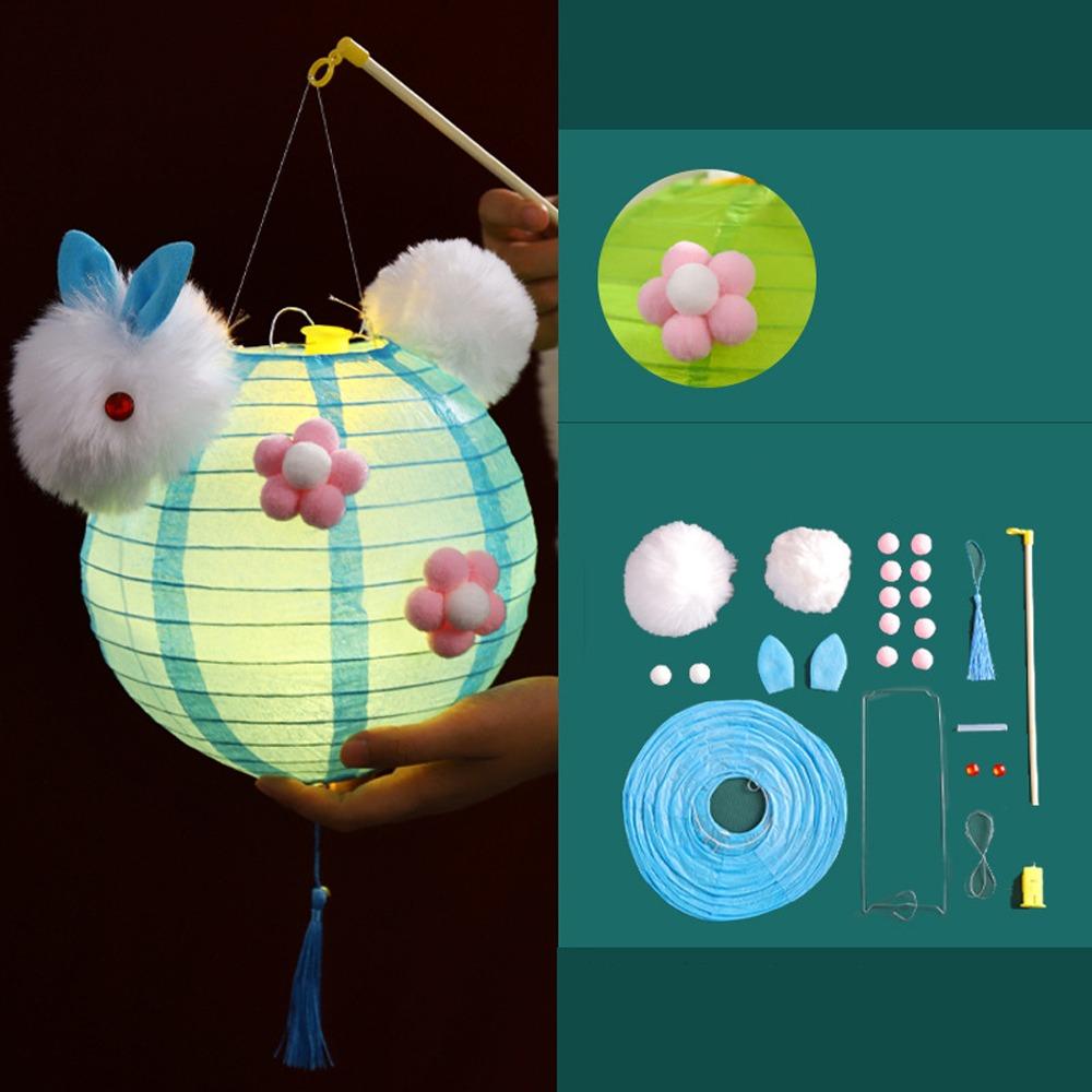 Portable Chinese Rabbit Lantern Traditional LED Lantern Toys Antique Lantern  New Year