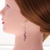 Irregular Gem Bead Dangle Hook Earrings Jewelry