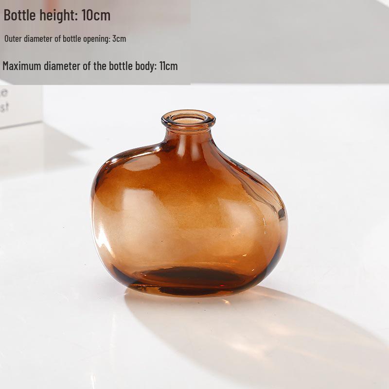 Nordic Light Luxury Glass Vase for Fresh or Dried Flowers - Mini Desktop Decoration Ornament