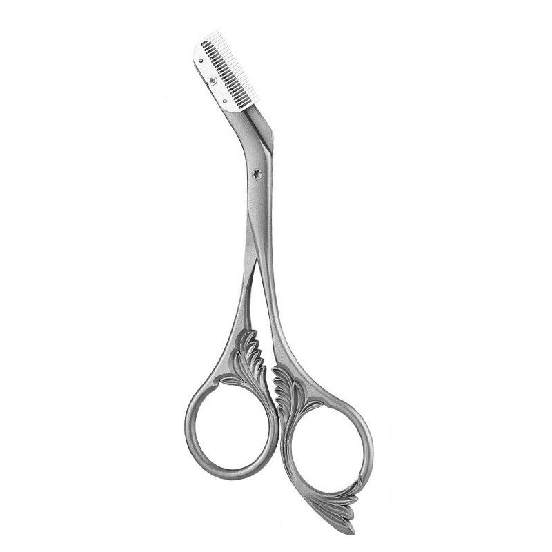 Eyebrow Trimmer Scissor With Comb, Eyebrow Scissors For Women, Stainless Steel Precision Eyebrow Cutter Hair Removal Makeup Tool A