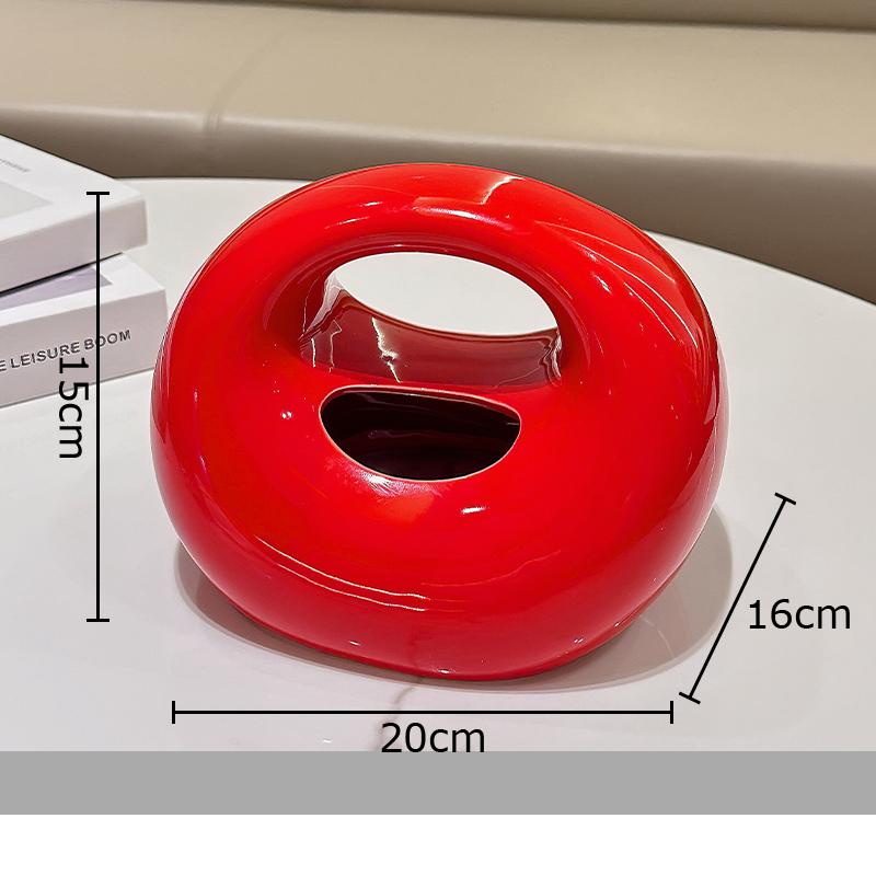 Creative Handbag Shape Tissue Box Coffee Table Desk Decoration Modern Design Ceramic Tissue Box Bedside Table Paper Towel Case