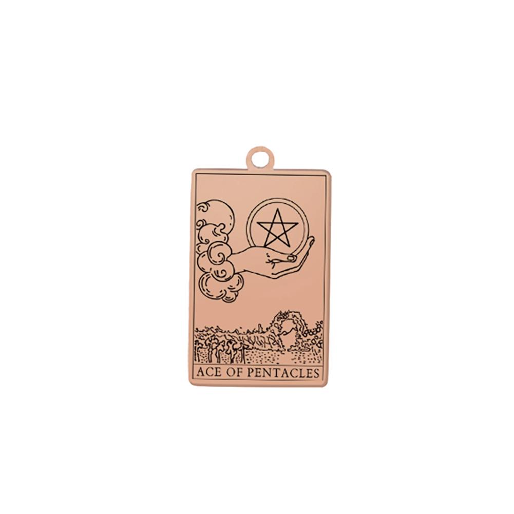 Suit of Pentacles Tarot Cards Vintage Amulet Pendant for Necklaces Suit of Swords Traditional Tarot Art Minor Arcana Wholesale