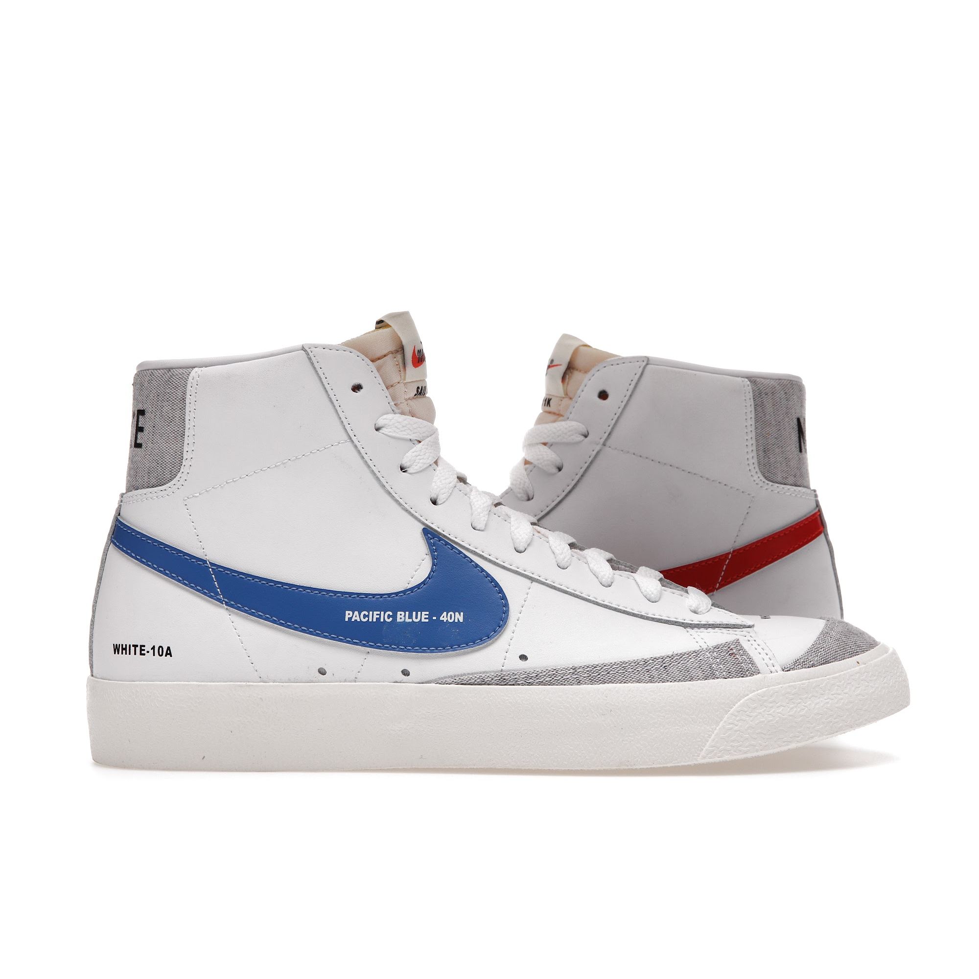 

Набор цветов Nike Blazer Mid 77 Color Code — белые женские кроссовки Pacific-Blue Habanero-Red DA2142-146