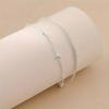 Simple Silver Color Beaded Bracelet for Women Girls Fashion Metal Shiny Double Layered Bracelet Wedding Jewelry Accessories