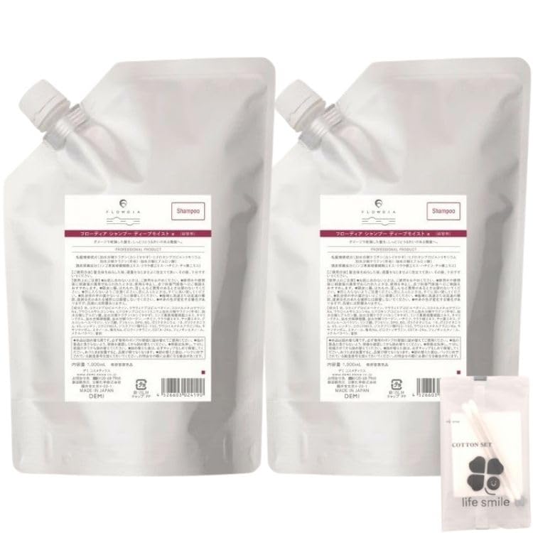

of Demi Flordia Shampoo Deep Moist 1000g Refill Damage Care Original Cotton Set Included [Set 2]