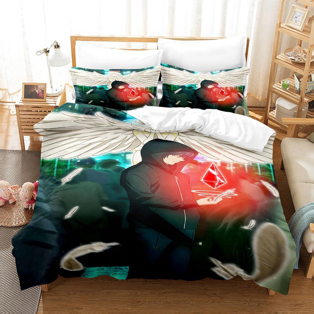 

New Platinum End Bedding Set Single Twin Full Queen King Size Bed Set Adult Kid Bedroom Duvet cover Sets 3D Anime Bed Sheet Set EU Twin 135x200cm