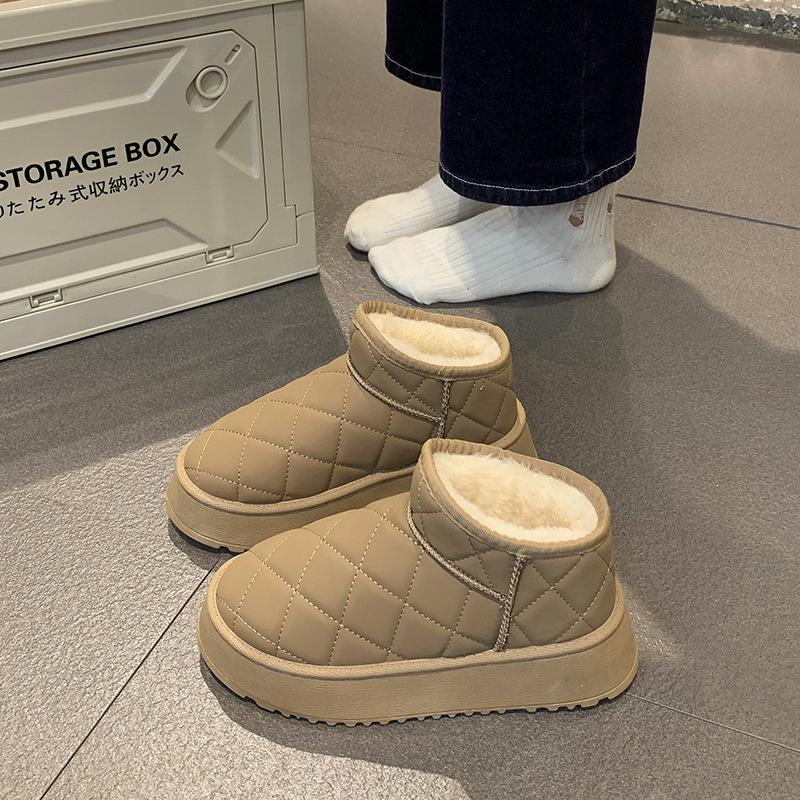 Winter Cotton Boots Women's 2025 New Retro Casual Versatile Short Boots Warm Foreign Thick-soled Velvet Snow Boots