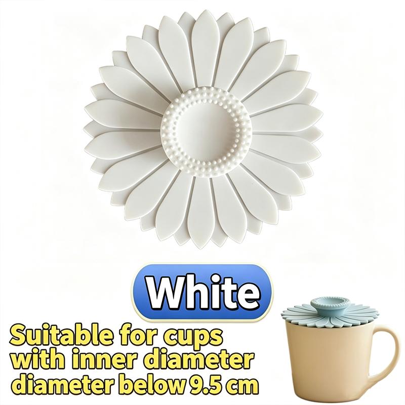 Sonnenblumen Silikon Becherabdeckungen Tassen Deckel Mehrfarbig Universal Staubdicht Wiederverwendbar Hitzebeständig Tassen Deckel für Zuhause Büro Kaffee Tee Milch Getränke Tassen