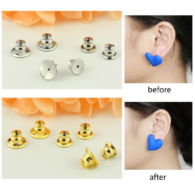 4PCS Earring Backs Ear Jewelry Replacement Earring Plugs Earrings Part Stainless Steel Texture Perfect for Daily Use