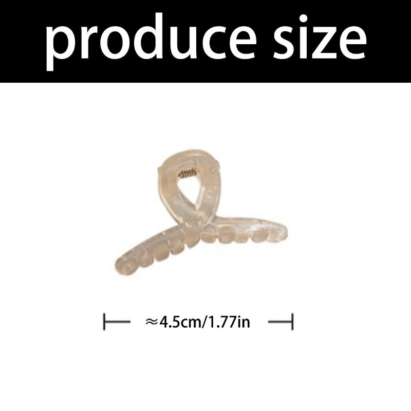 4pcs 4.5CM Jelly Translucent Mini Hair Claw Clip For Half Updos Strong Grip Plastic Hair Accessories Cute Pastel Colors