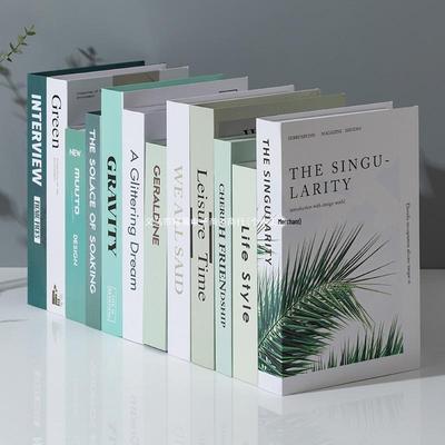 Green Faux Book Decor for Living Room TV Cabinet Display