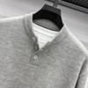 Men's High Gram Weight Solid Color Crew Neck Knit Sweater - New 2025 Casual Fashion