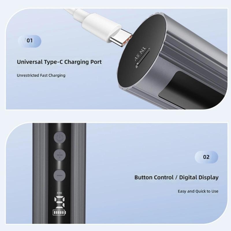 Rechargeable Wireless Foot Grinder With Metal Construction And Ergonomic Handle For Home Pedicure